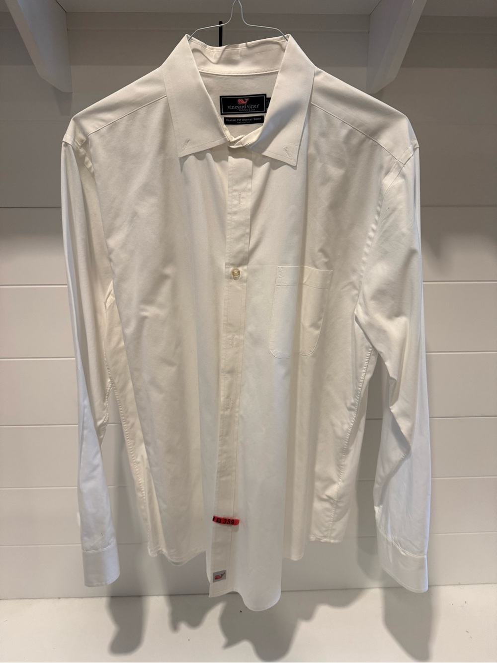 Vineyard Vines Murray Shirt Men's White Long-Sleeve Dress Shirt